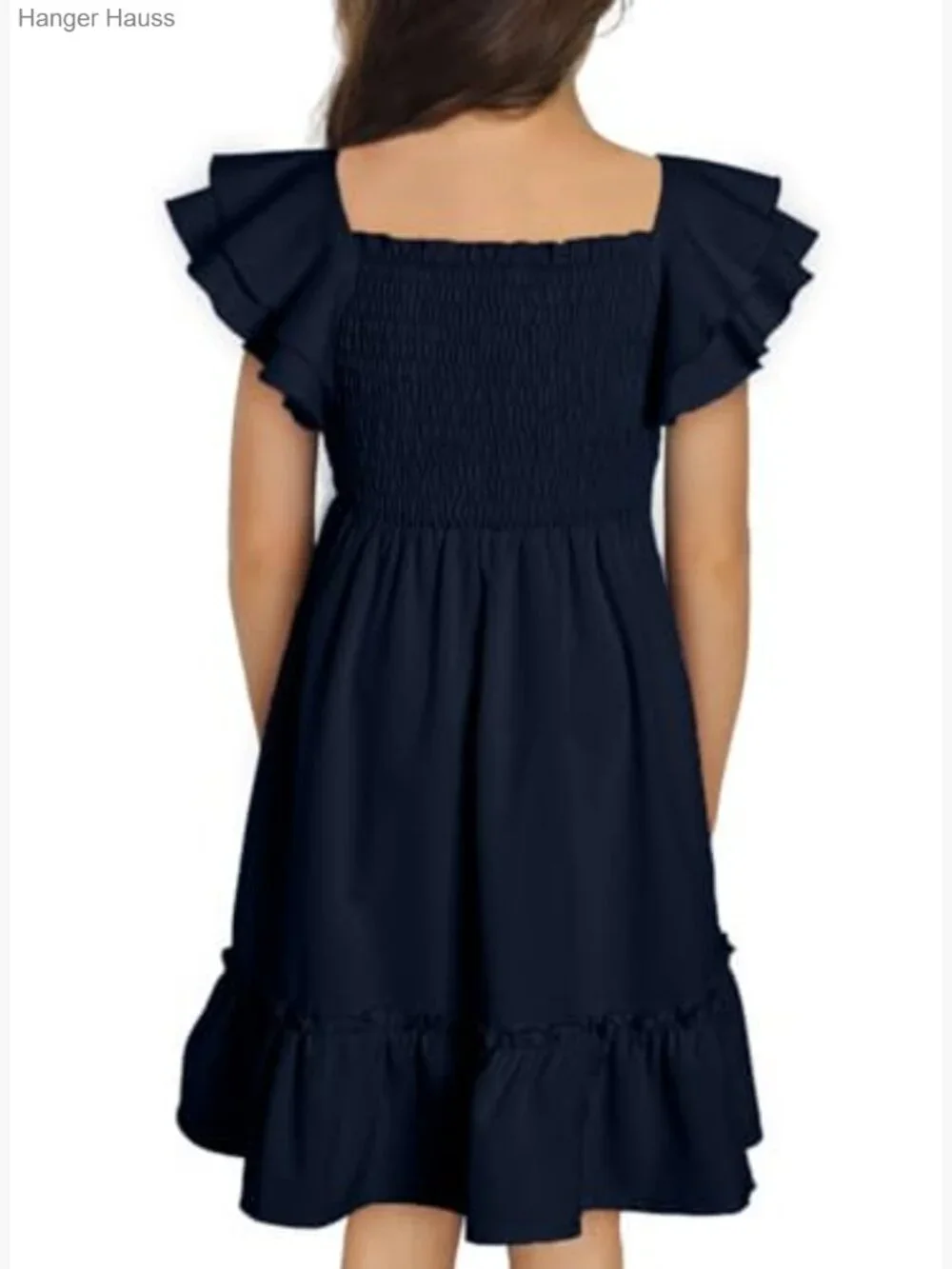 Tween Girls Ruffle Sleeve Dress Size 6-15 Years - Picture 2 of 7
